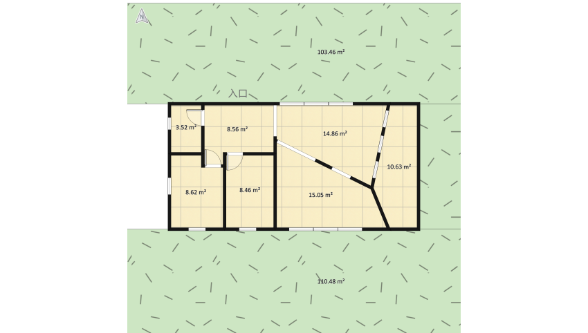 Minimalist House  floor plan 359.44
