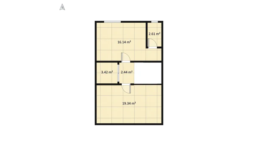 Room 1- Classic Black and White floor plan 106.16