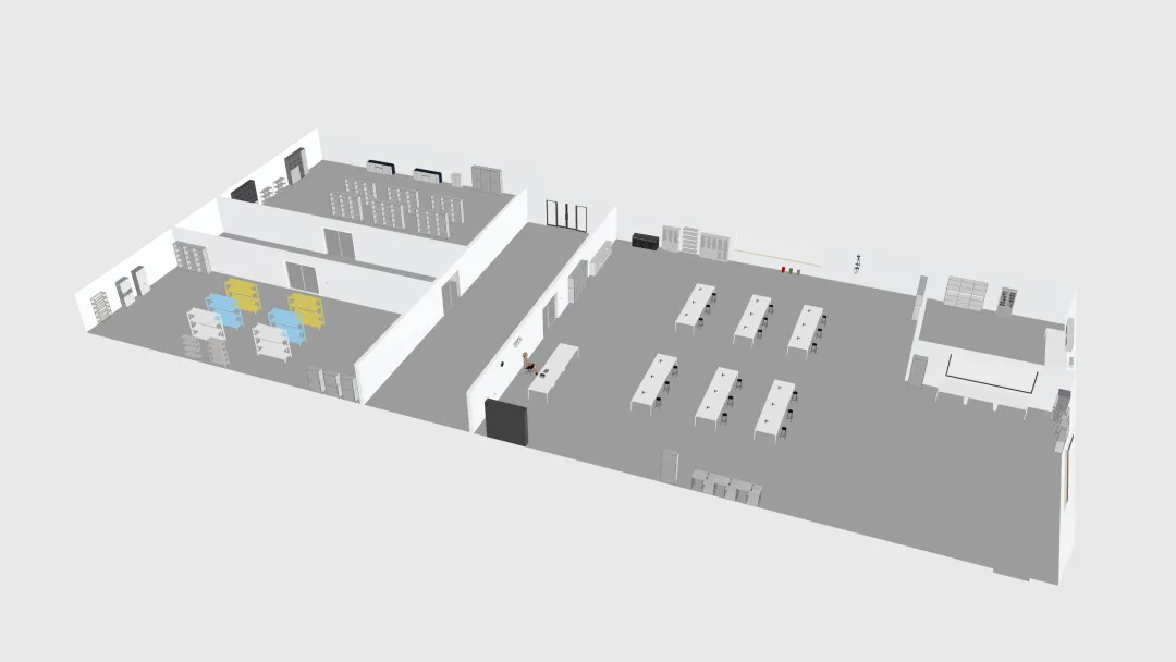 Laboratorio escolar 3d design renderings