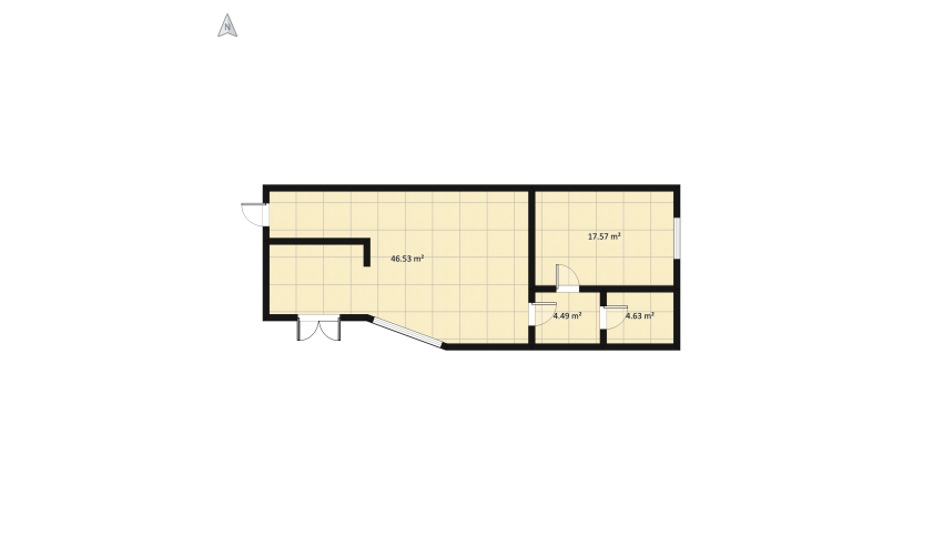 Apartamento pequeno floor plan 82.15