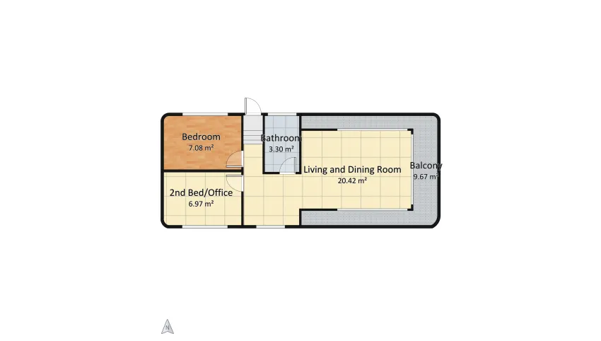 BOUNDLESS BOUNTY, XL 4500 HB 2 bed, 1 b, wrap balcony floor plan 47.45