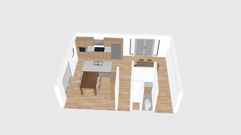 Kitchen Design -   L shape raised ceiling 3d design renderings