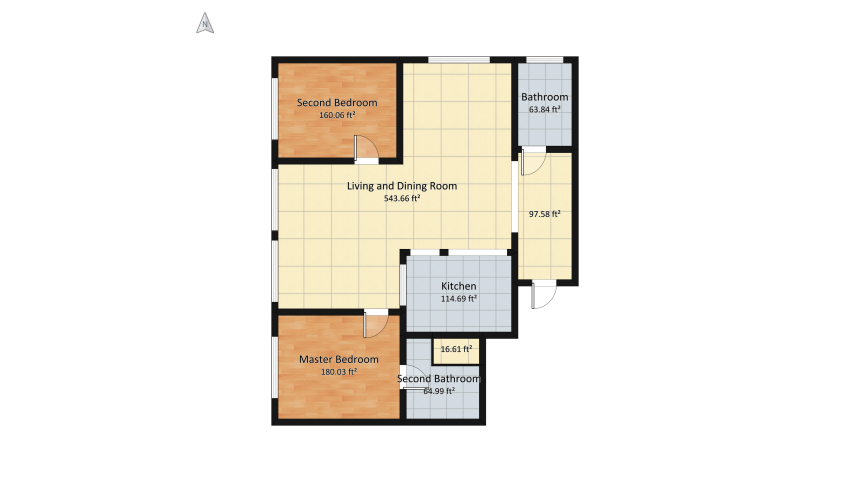 blue apartment floor plan 144.8
