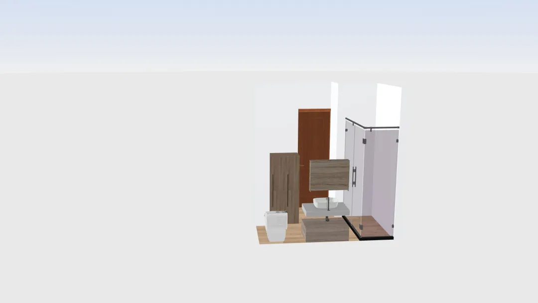 baño pasillo 3d design renderings