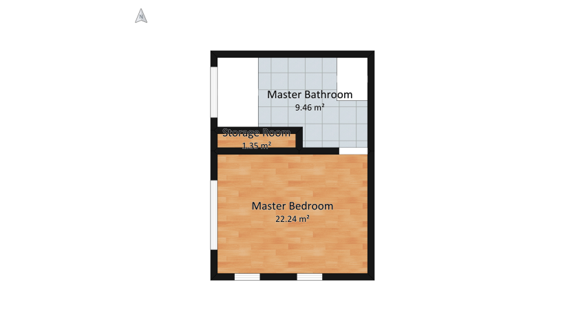 Master Bedroom - Wabi Sabi floor plan 43.5