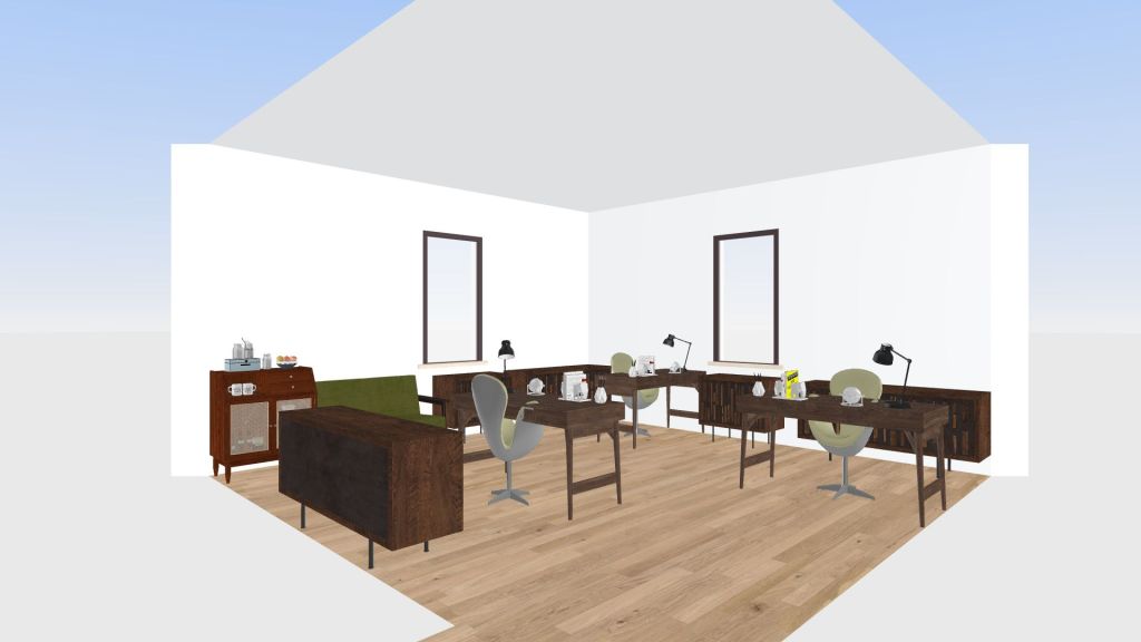 oficina proyecto 3d design renderings