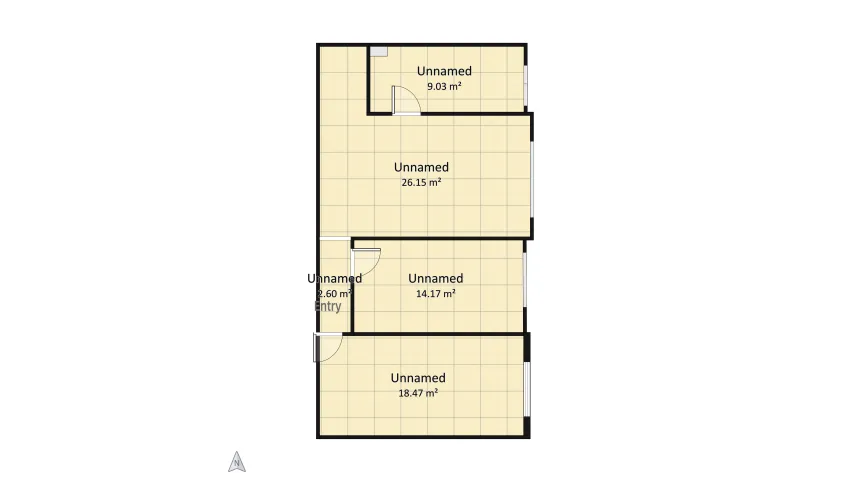 APARTMENT IN THE CITY floor plan 70.43