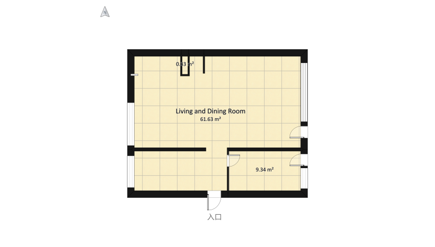 Copy of mieszkanie 13_copy_bez_scian floor plan 80.61
