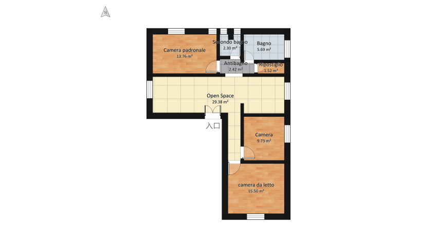 CORSO DOGALI - MM IMMOBILIARE floor plan 98.6