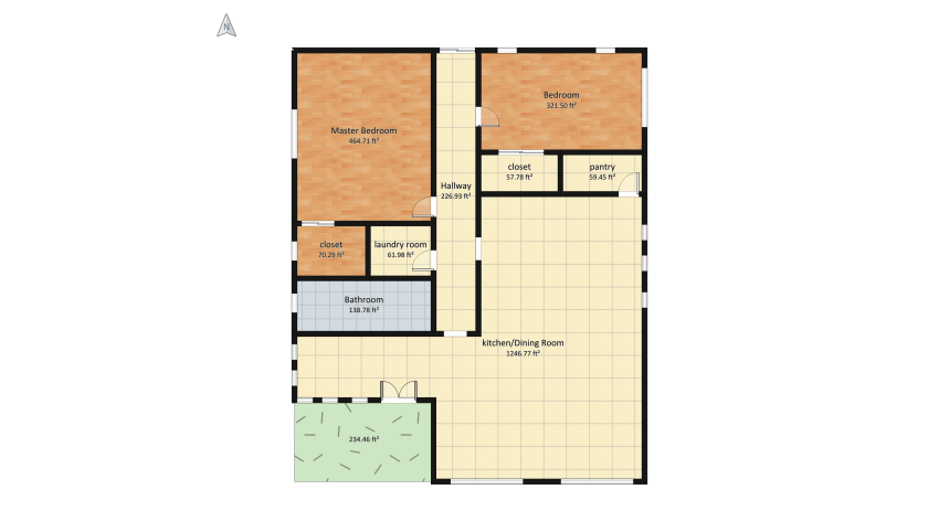 1st home of a residential community floor plan 559.36