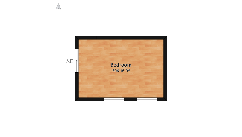 Boho Bedroom floor plan 62.22