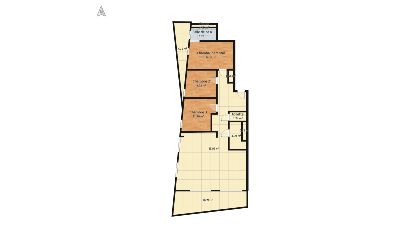 v2_Appartement Sauvy floor plan 140.74