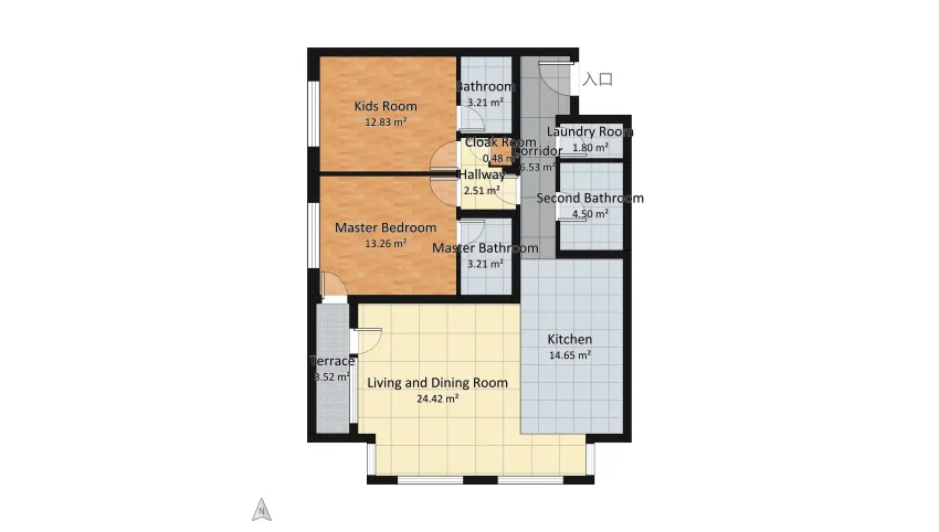 Penka Apartament floor plan 90.83