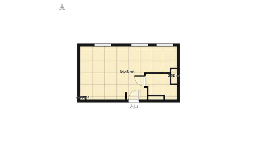 Yoga  masters Apartment floor plan 39.34