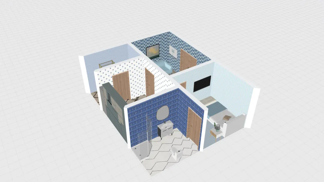 Rahil Raeid - Blue House_copy 3d design renderings