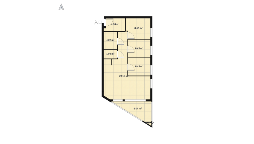 gdynia2bed white floor plan 76.52