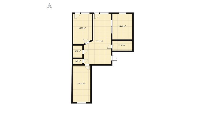 my flat floor plan 107.68