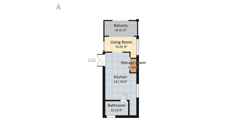 Sarah's Tiny House ~ Final floor plan 30.87