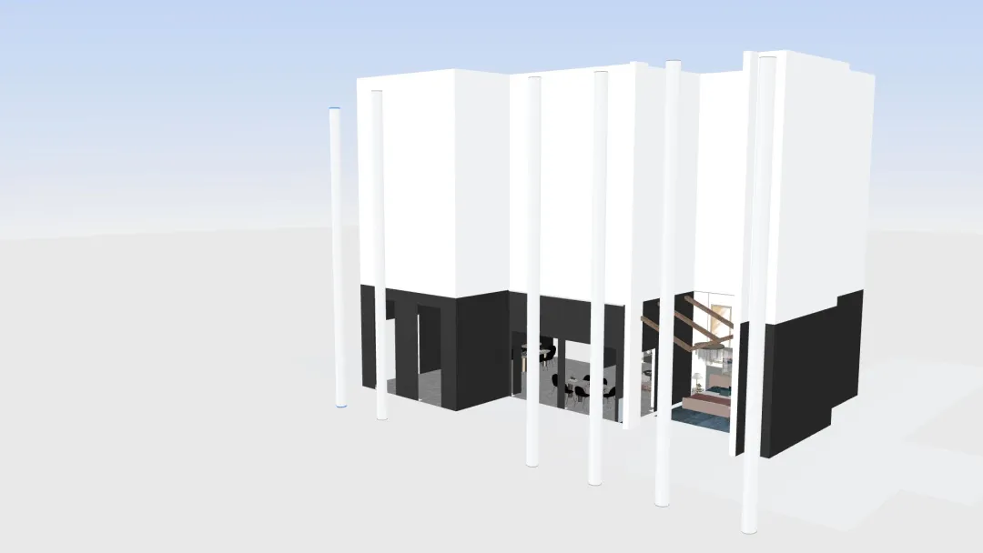 Copy of 9 Rustic Gabled Roof 2-Bedroom Design 3d design renderings