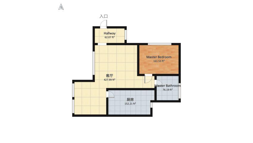 Simple House floor plan 92.51