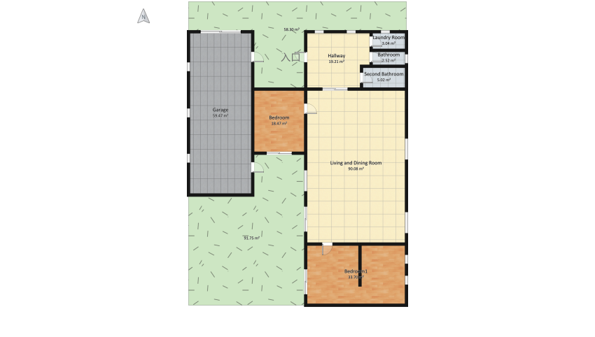 School project - family house floor plan 401.65
