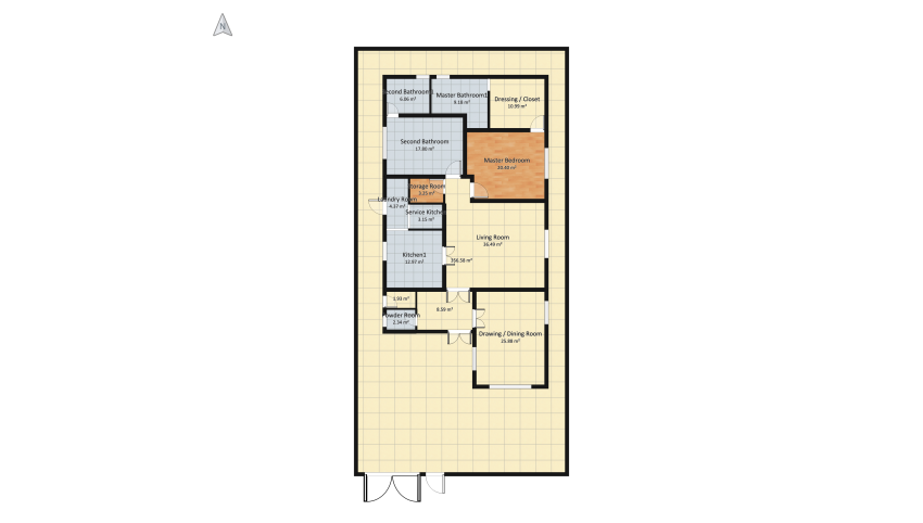 18 Marla Home design floor plan 551.48