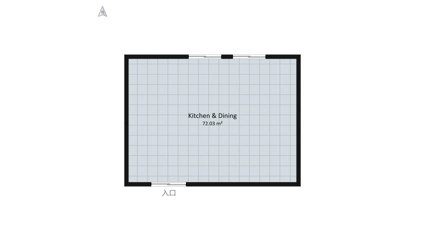 Nordic-style open-plan Living- & Dining Room floor plan 76.21