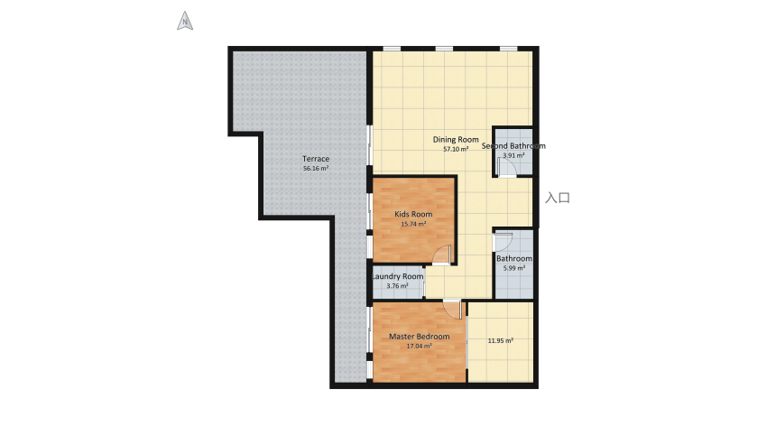 Contemporary style floor plan 189.56