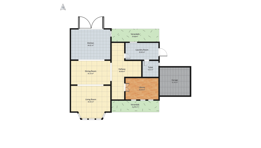 Italianate Estate floor plan 605.94