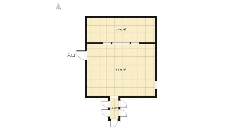 Modernhouse living and dining room floor plan 96.79