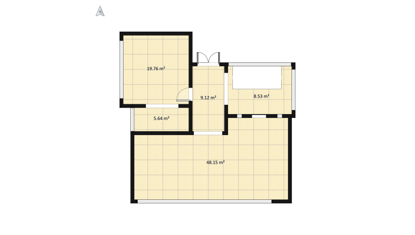 Earthy tone apartment floor plan 116.84