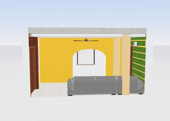 Prady Living Room Design Rendering
