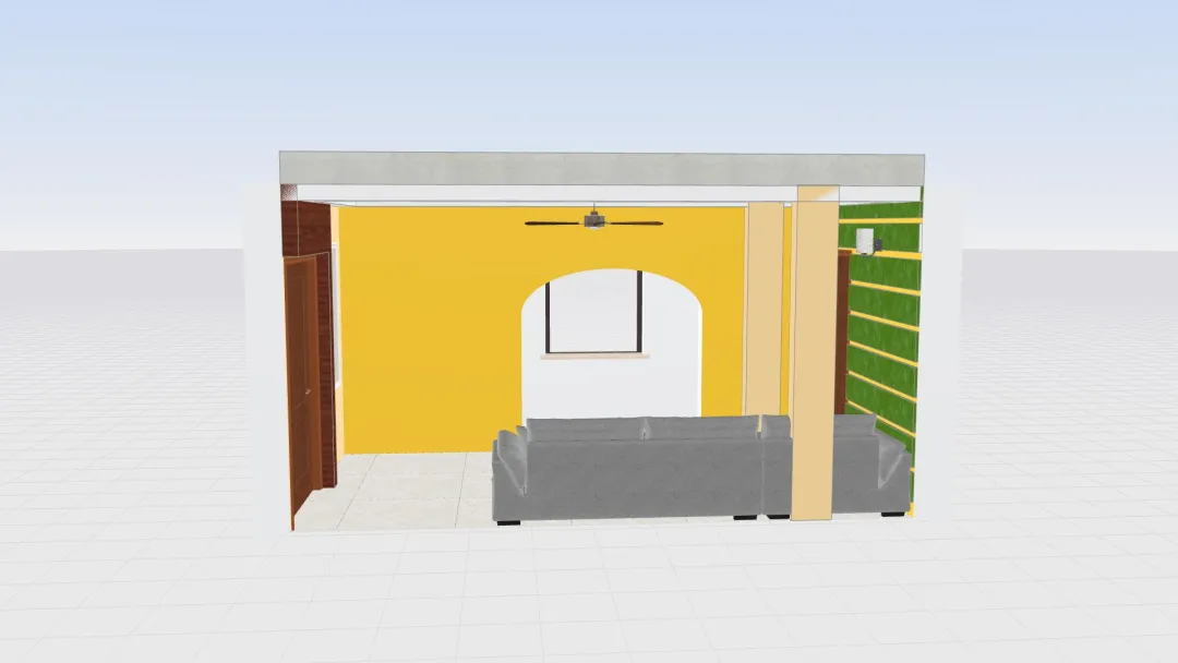 Prady Living Room 3d design renderings