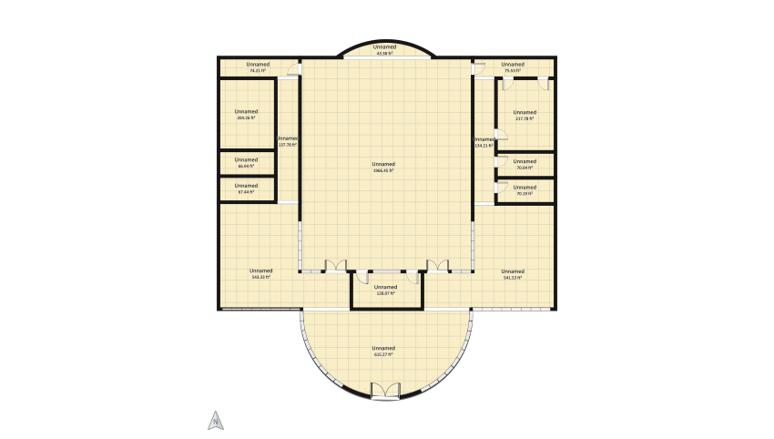 Calvary House of Worship floor plan 647.4
