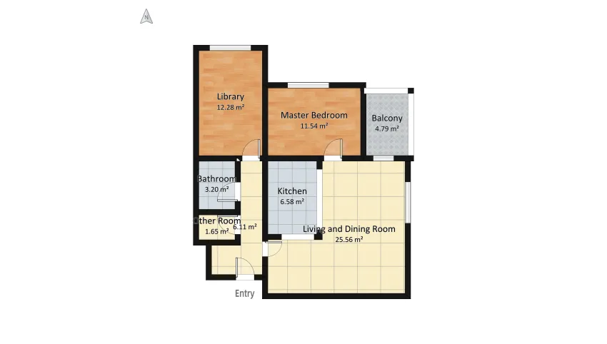 Copy of Svilen flat floor plan 70.65