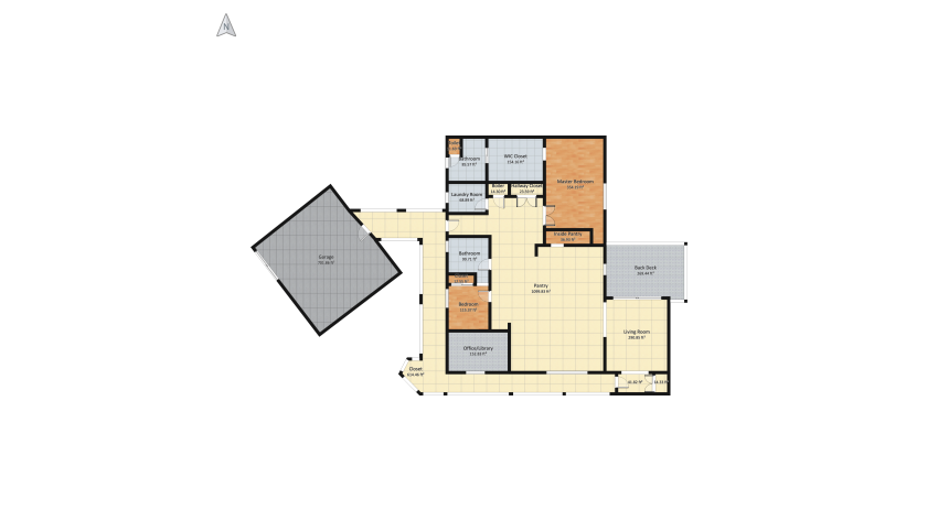 3 level house floor plan 867.14