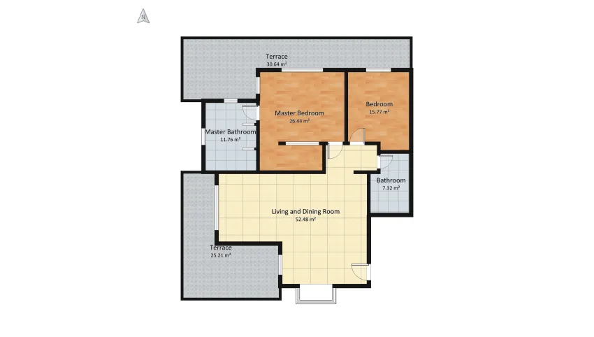 Downtown Apartment floor plan 169.64