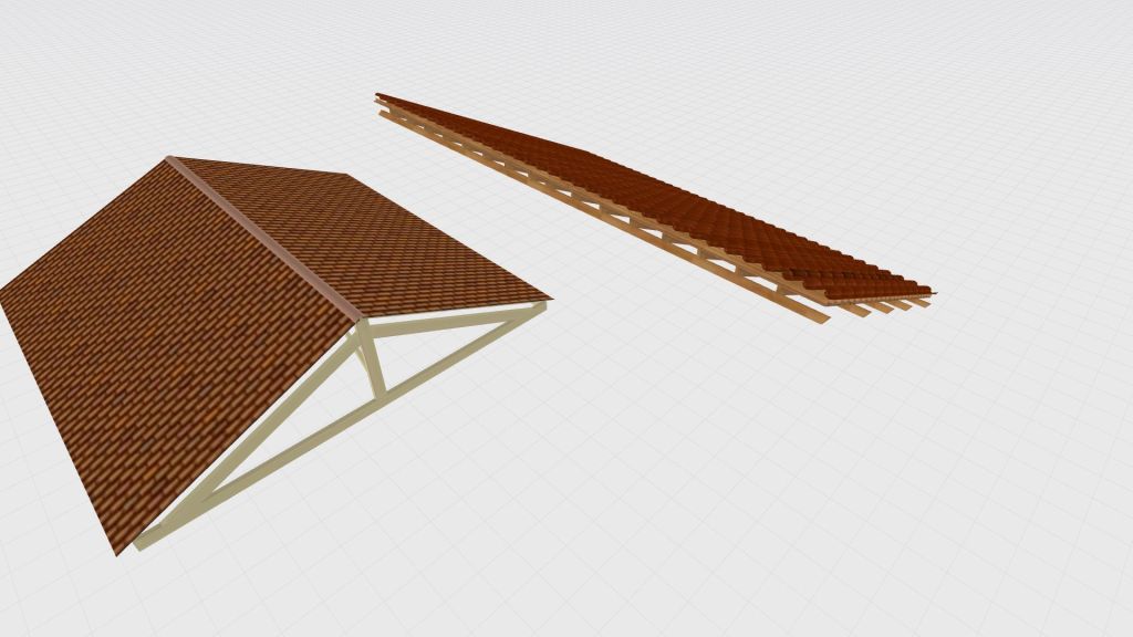 telhados 3d design renderings