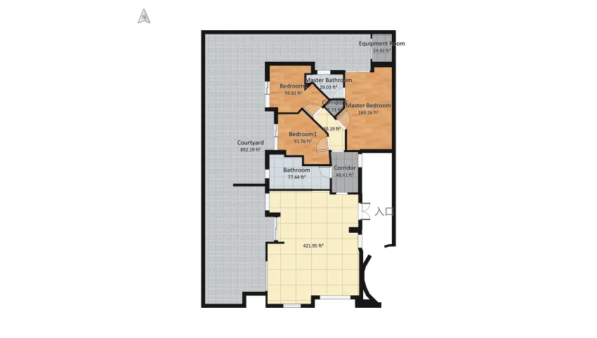 appartamento con cortile floor plan 193.39