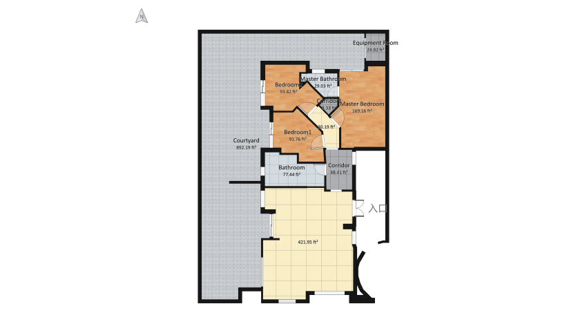 appartamento con cortile floor plan 193.39