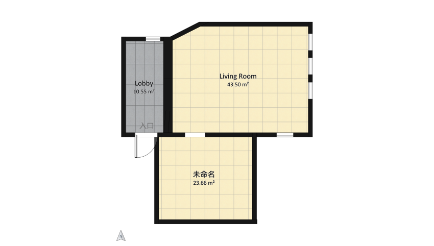 Room 2- Bold Colors and Geometry floor plan 77.71