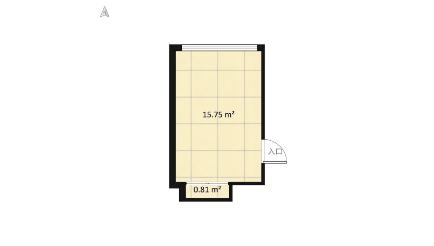 Спальня для девушки и ее питомца floor plan 16.57