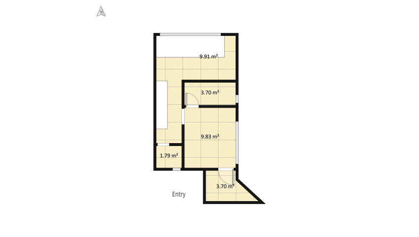Compact floor plan 107.39