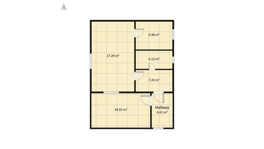 2й этаж над кухней floor plan 75.19