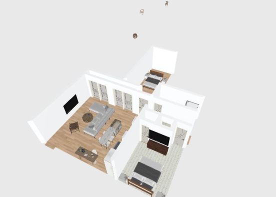 Ohana no staircase w/2nd bdrm in loft over kitchen Design Rendering