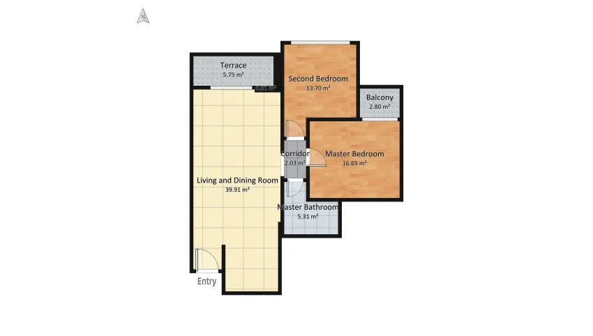 Joseph's unit floor plan 86.15