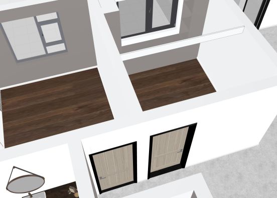 1st Bedroom Large Floor Plan Design Rendering