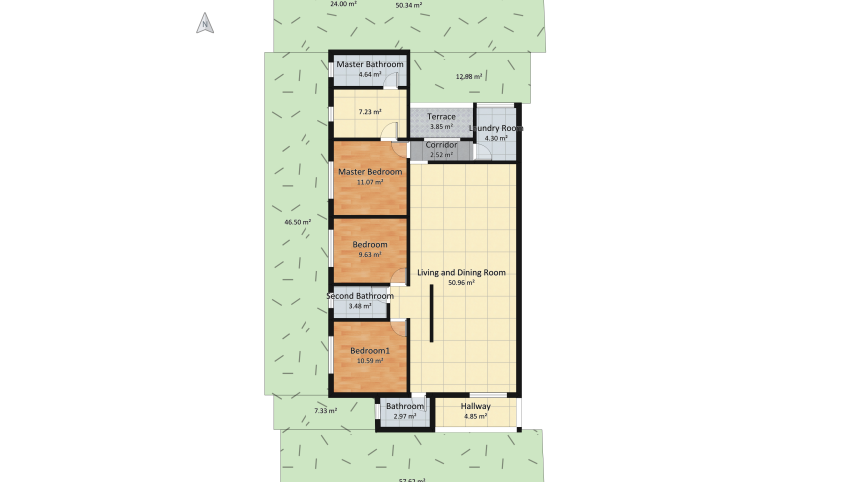 modern home floor plan 286.76