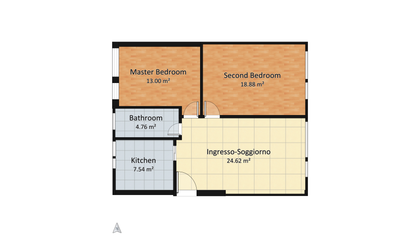 Casa del Domaniii floor plan 68.8