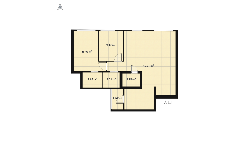 BIDADARI_ParkEdge_Functional_Wall_Living_June_2021 floor plan 90.03